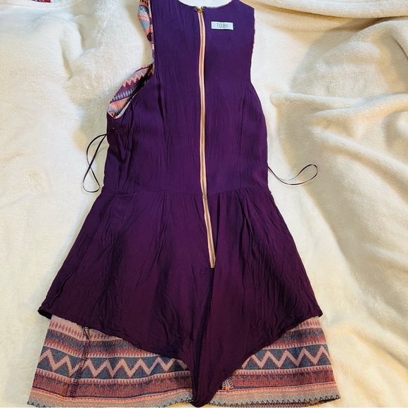 ⚫️ EUC Tobi Aztec Tribal Chevron Romper Dress - Picture 2 of 5
